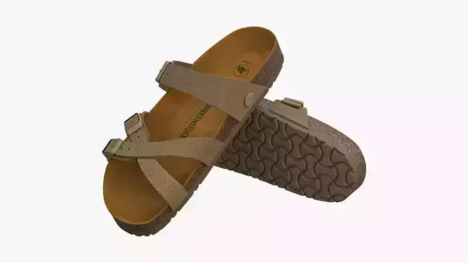 Birkenstock Franca Vegan Khaki Textile