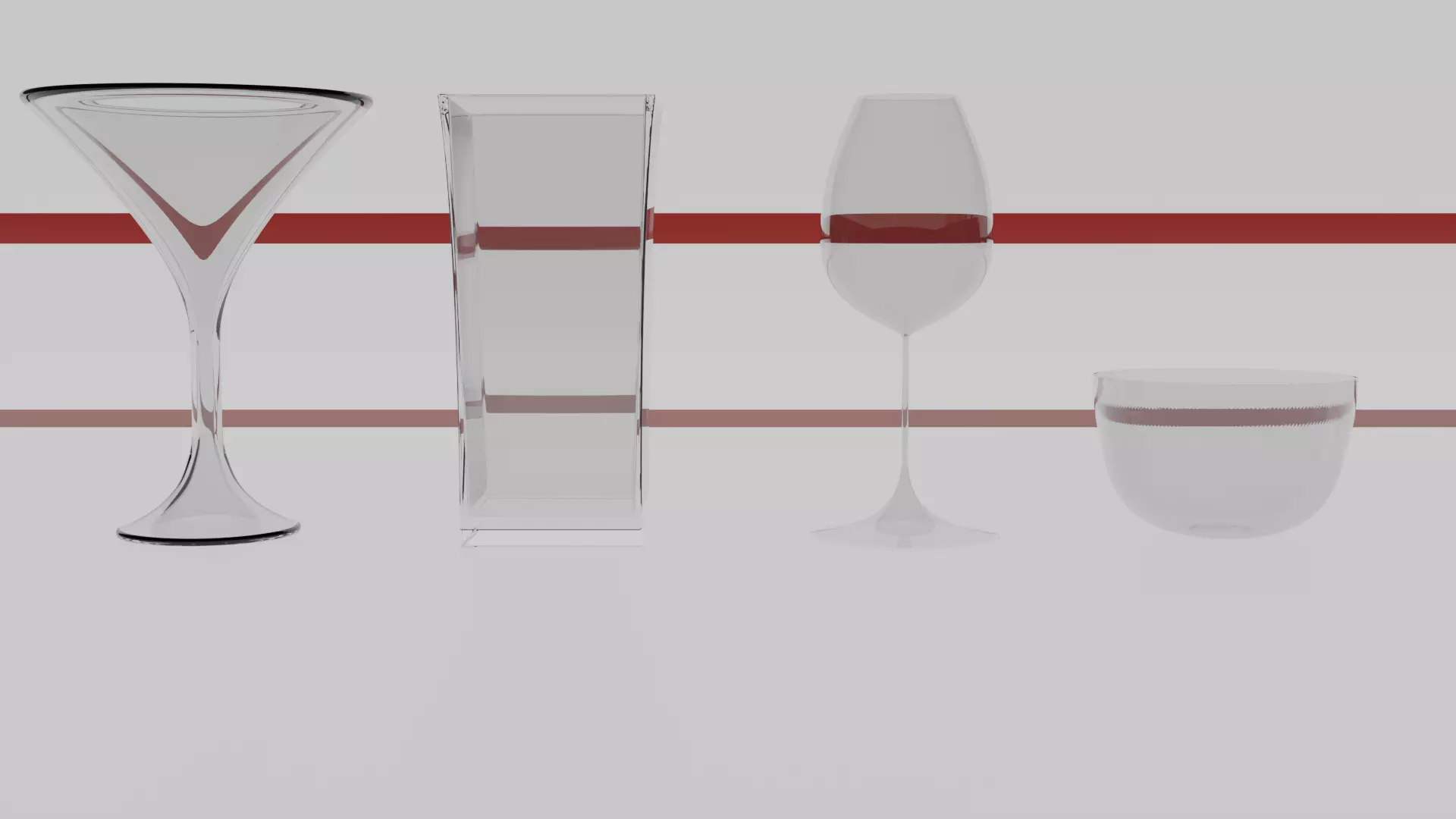 Glass Low-poly 3D model_0