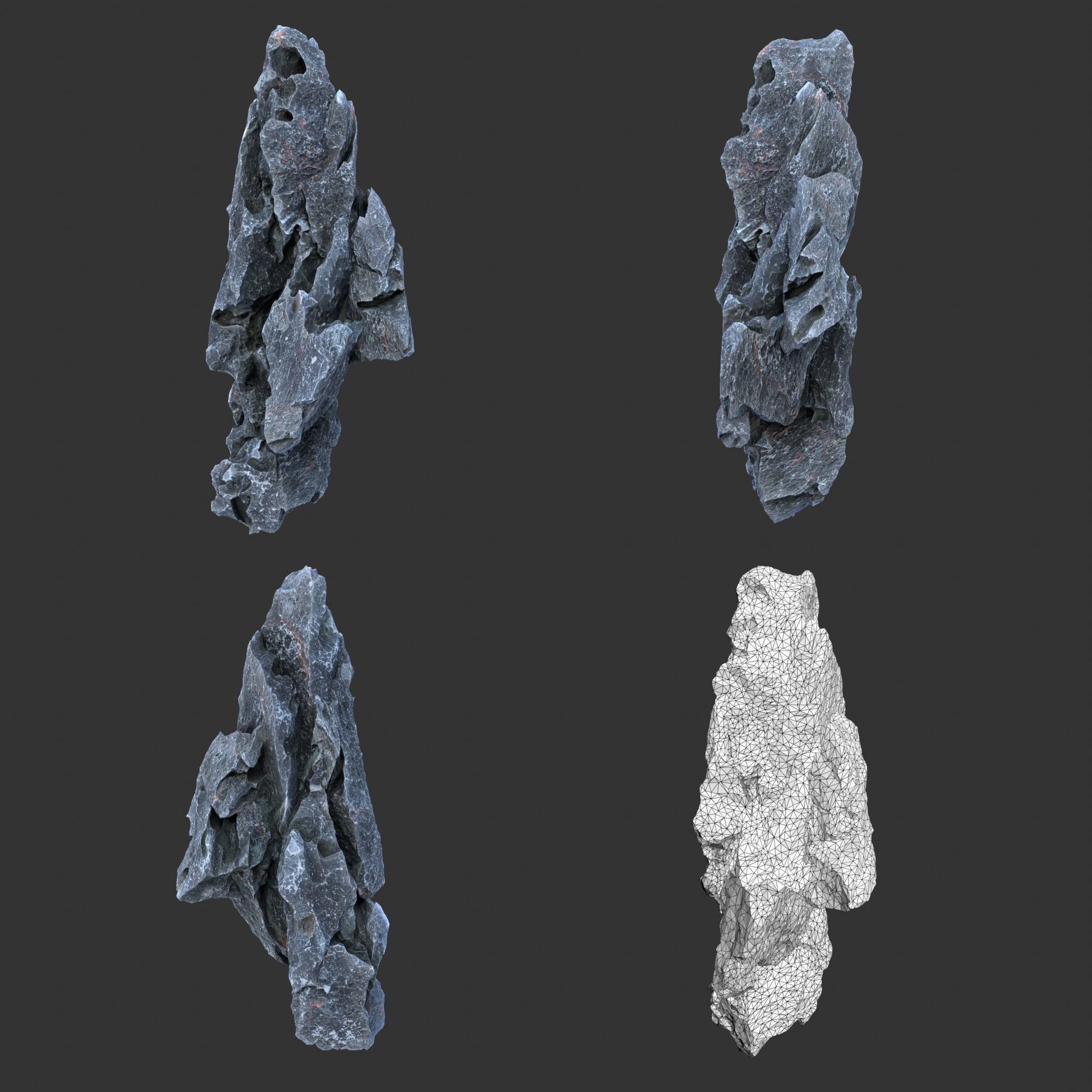 8 Low Poly Erosion Rocks - 231126 Low-poly 3D model_11