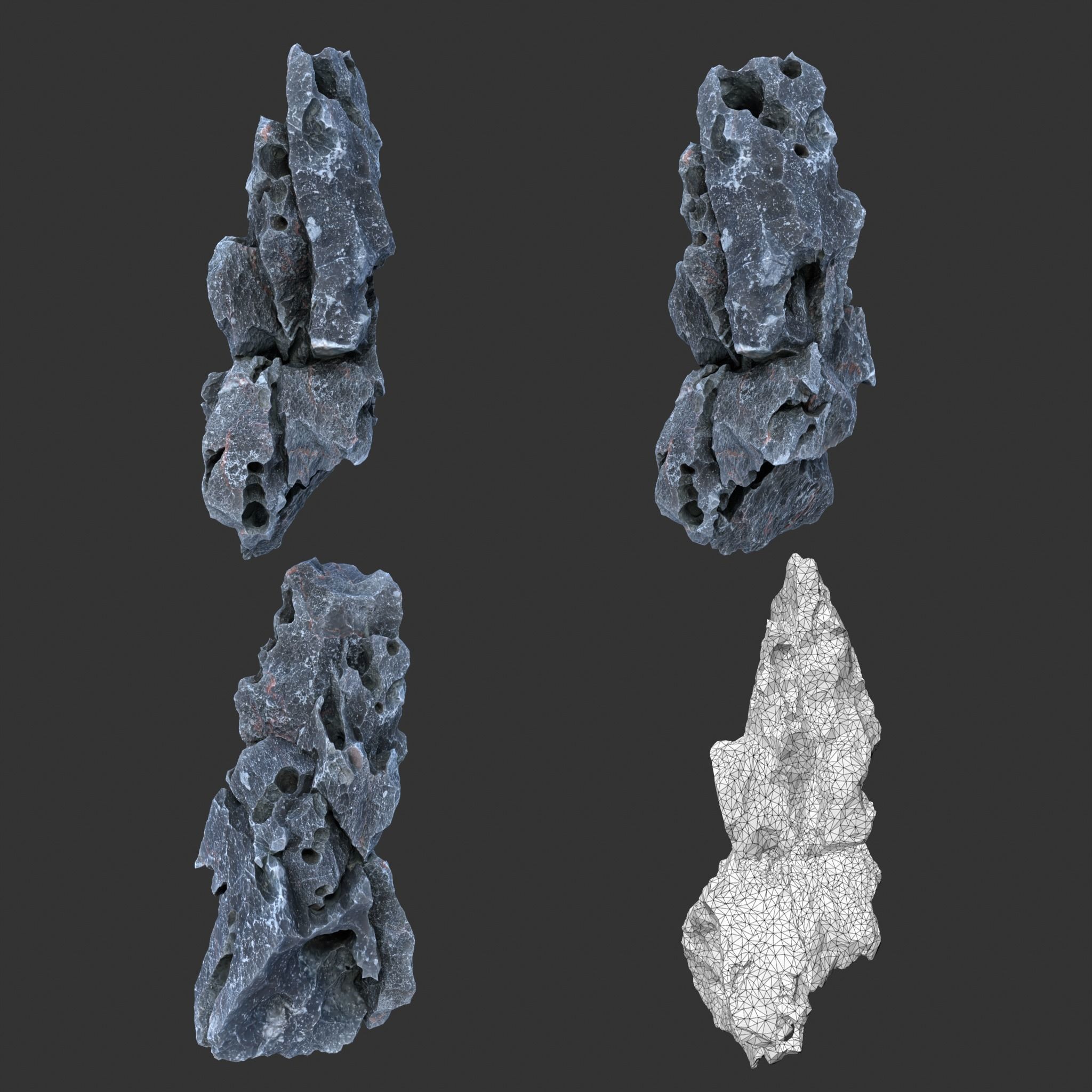 8 Low Poly Erosion Rocks - 231126 Low-poly 3D model_13