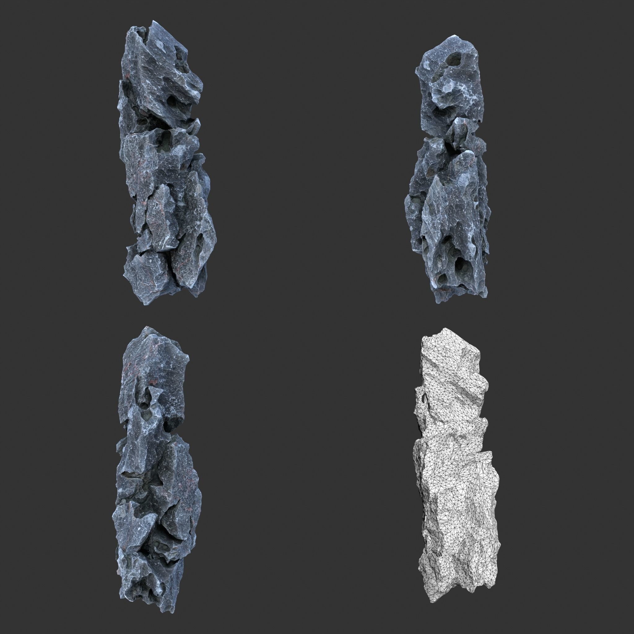 8 Low Poly Erosion Rocks - 231126 Low-poly 3D model_5