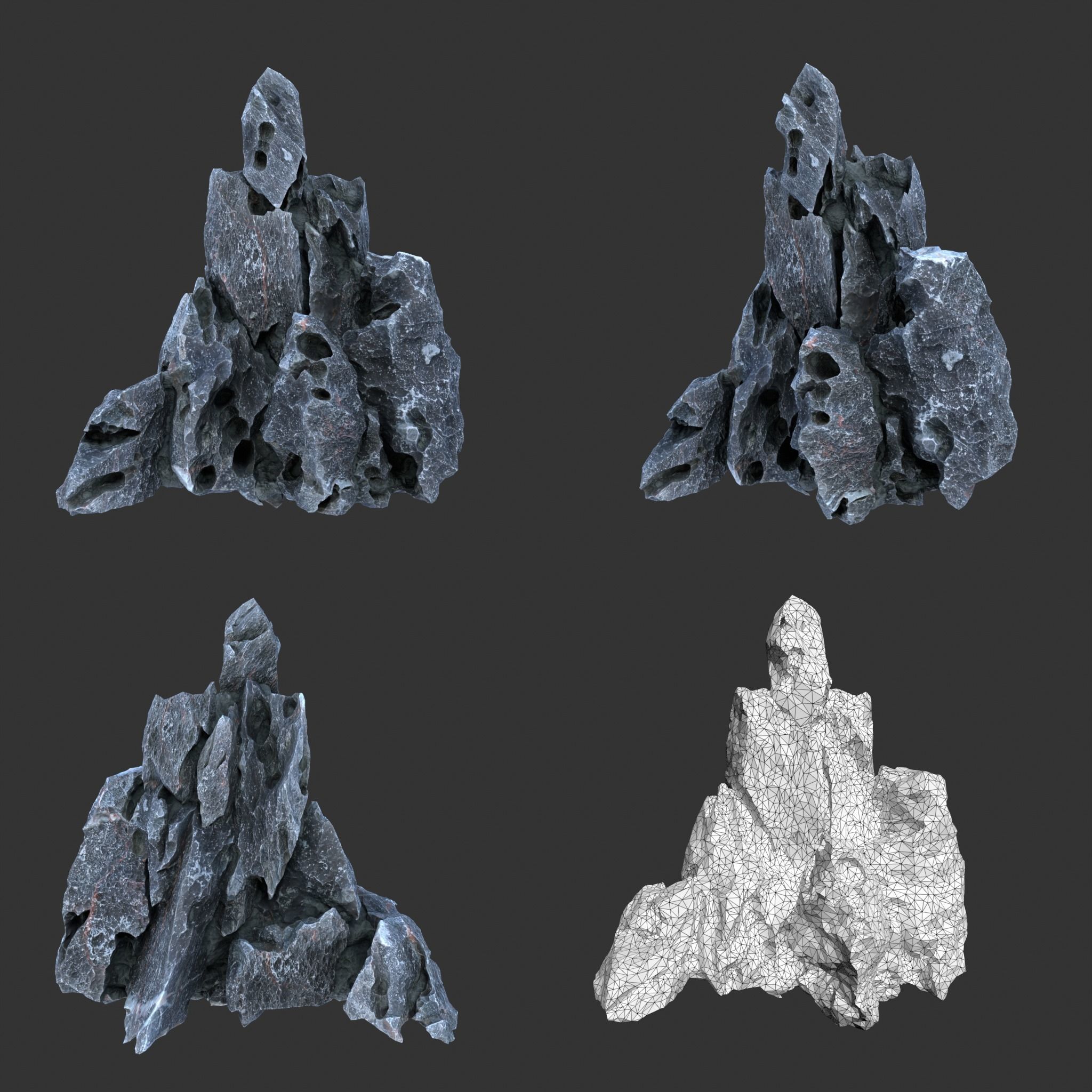 8 Low Poly Erosion Rocks - 231126 Low-poly 3D model_15