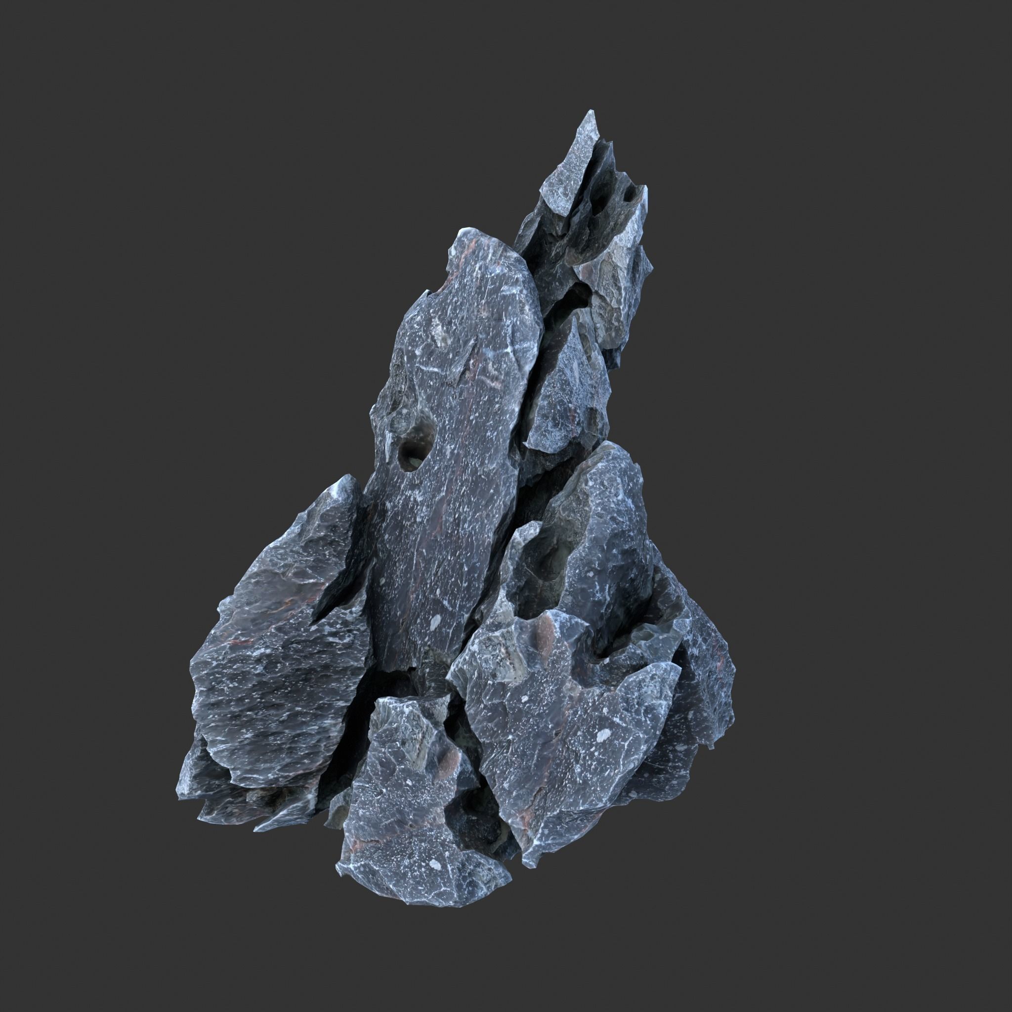 8 Low Poly Erosion Rocks - 231126 Low-poly 3D model_6