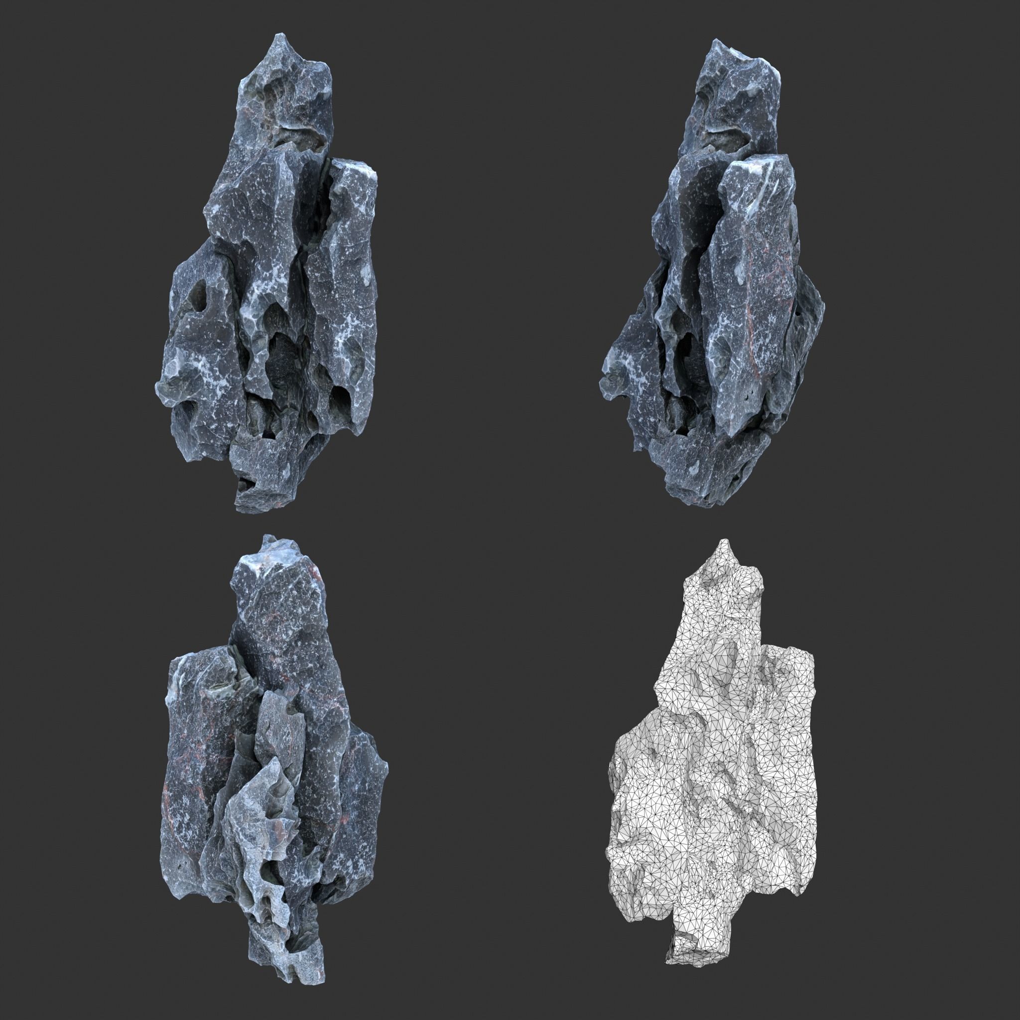 8 Low Poly Erosion Rocks - 231126 Low-poly 3D model_17