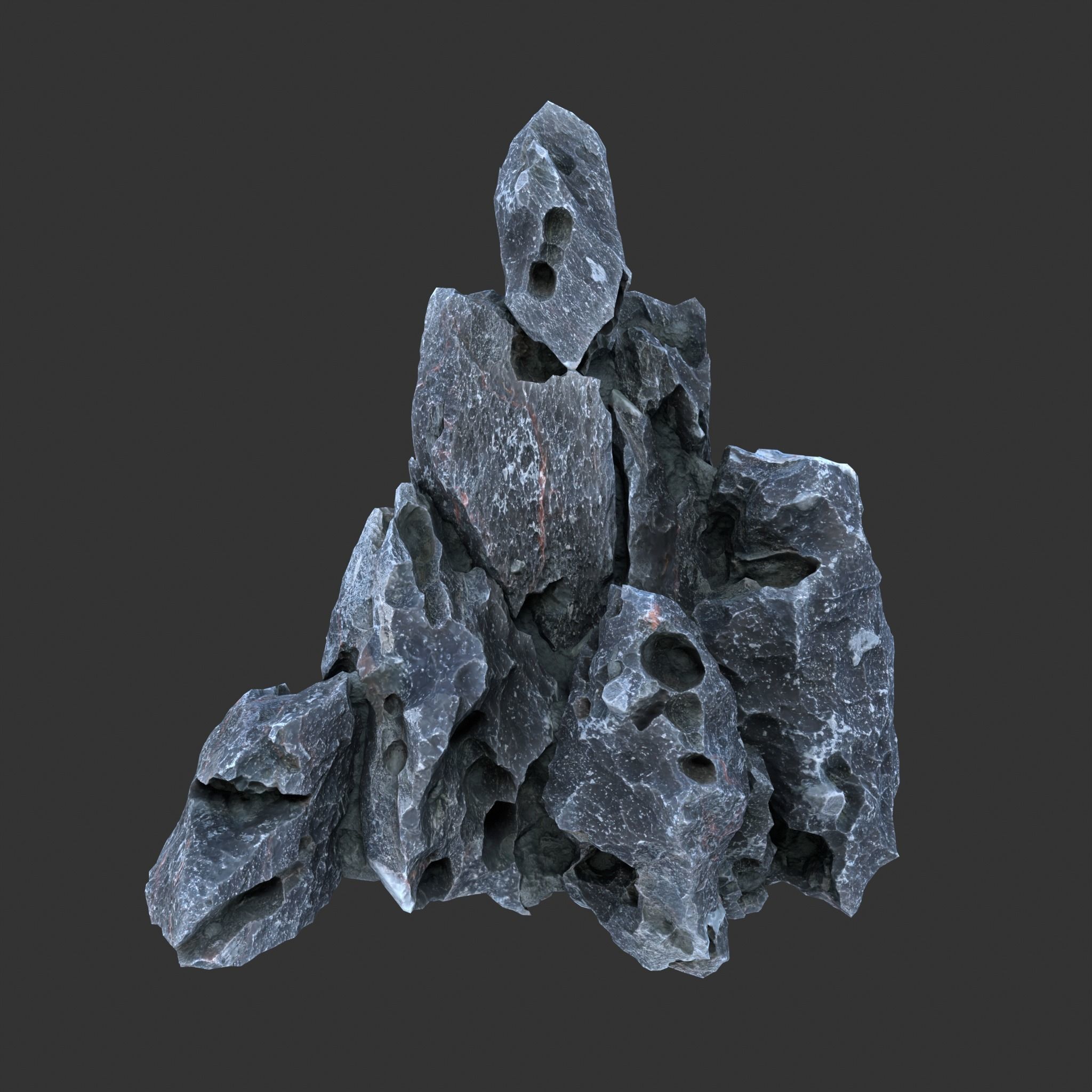 8 Low Poly Erosion Rocks - 231126 Low-poly 3D model_14