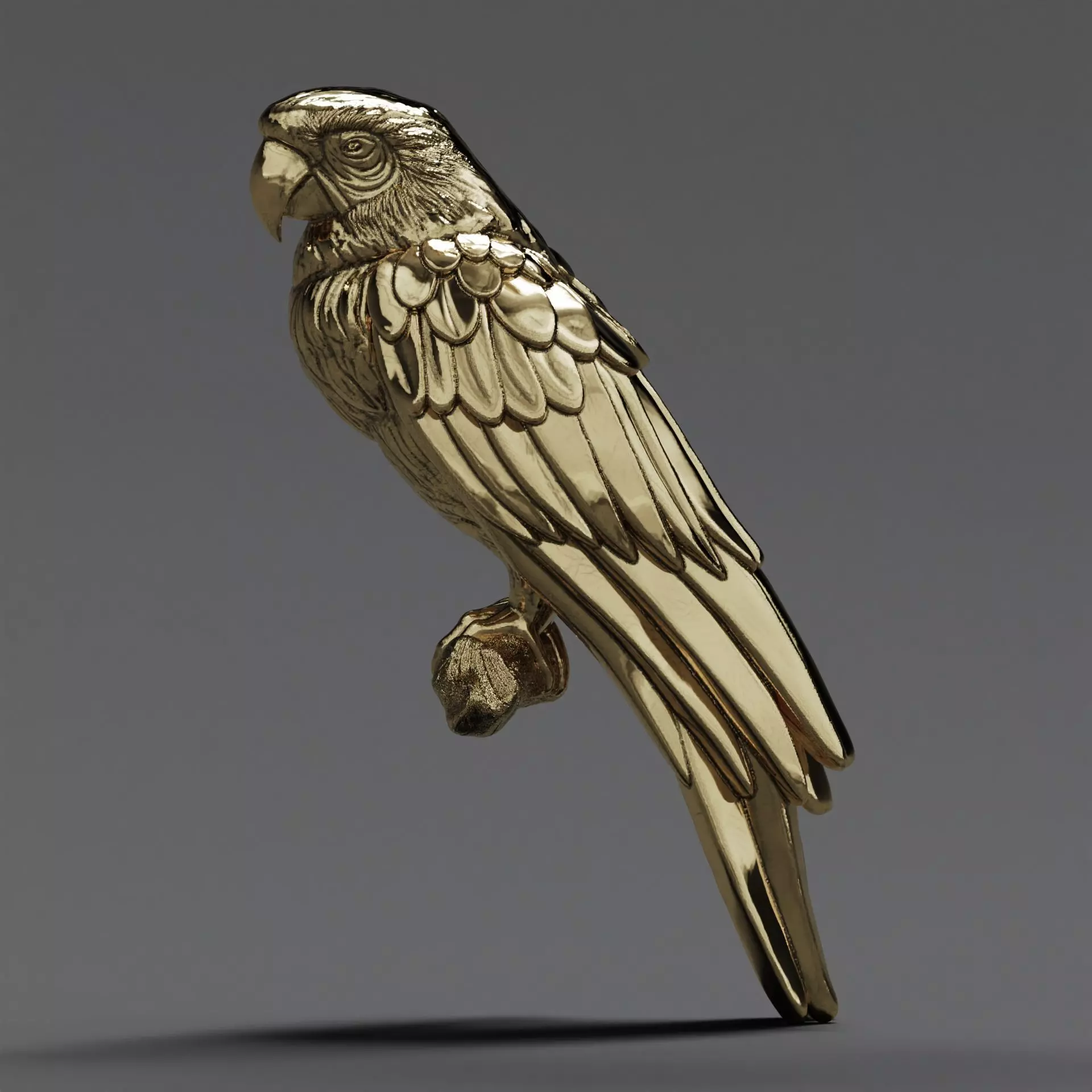 Parrot high poly 3D model 3D print model