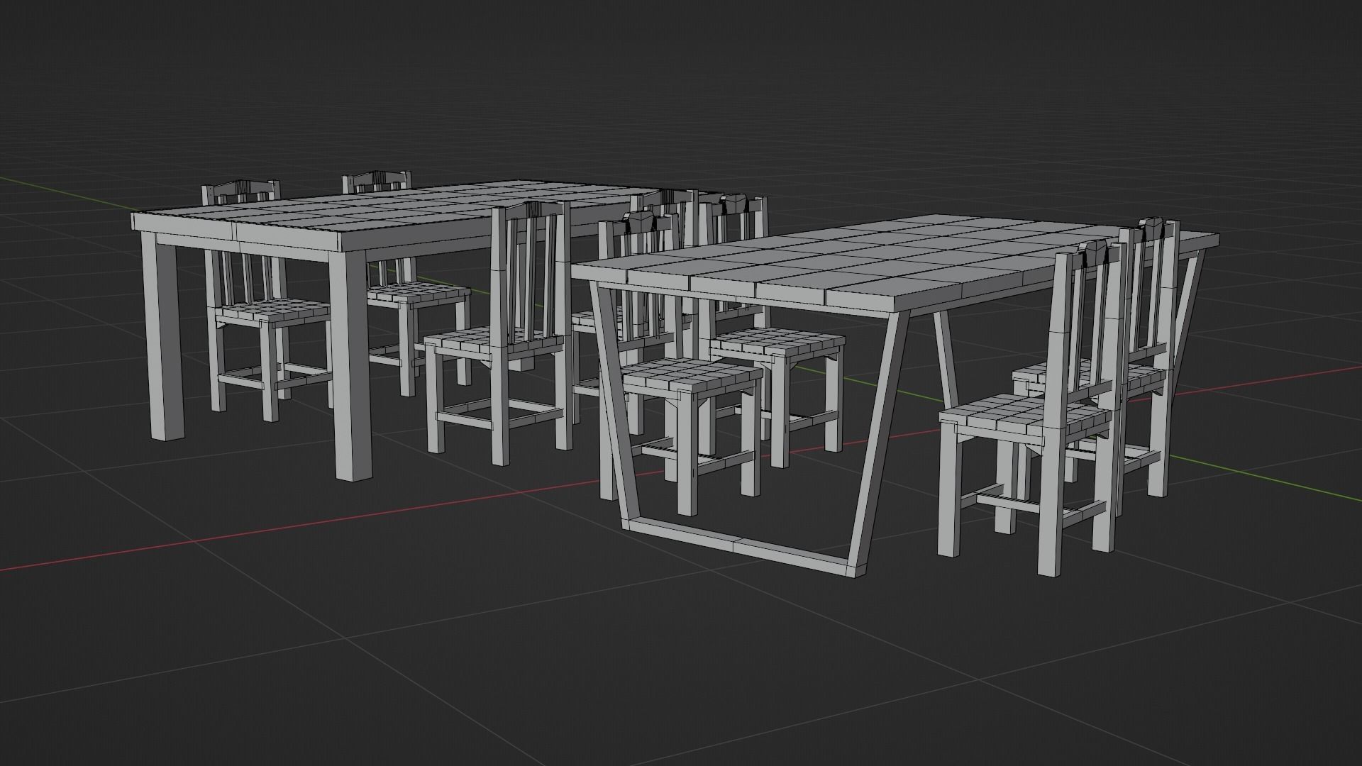 Table prop Low-poly 3D model_1