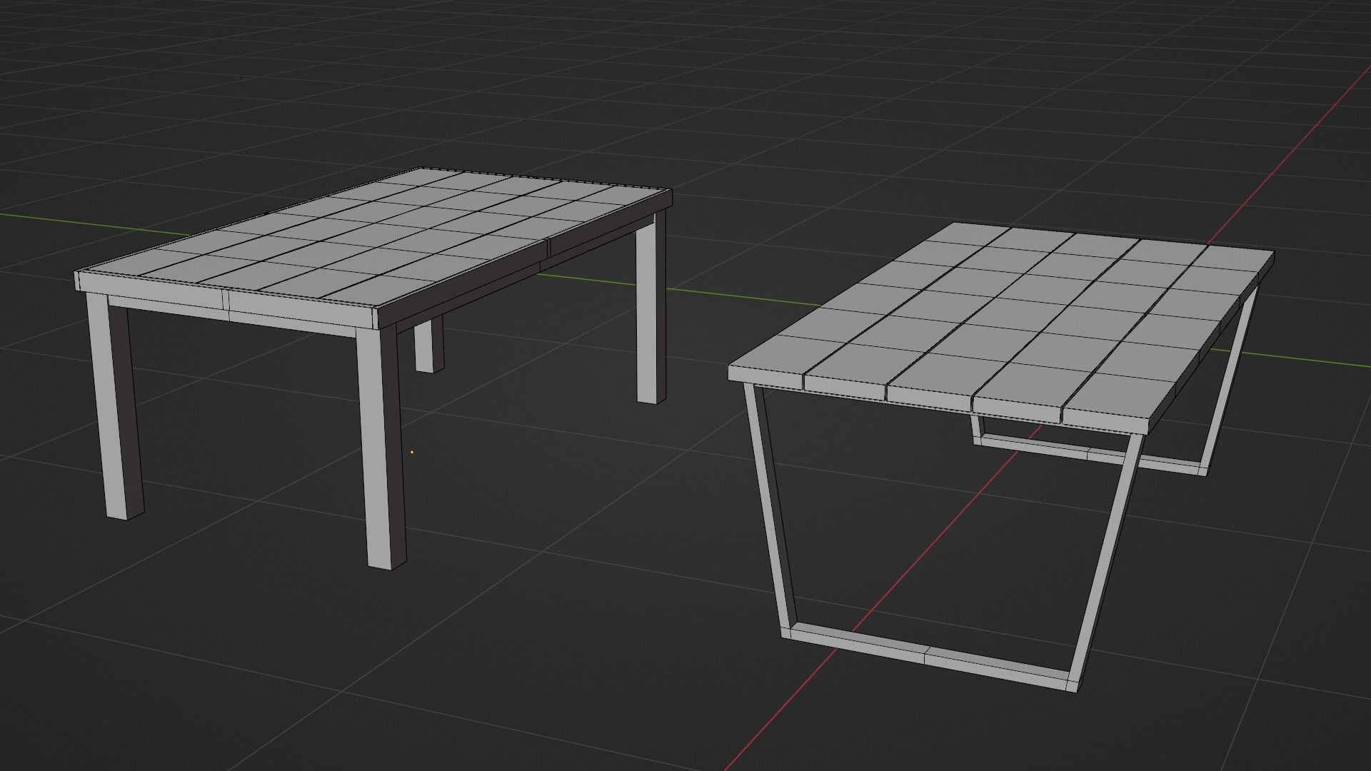 Table prop Low-poly 3D model_3