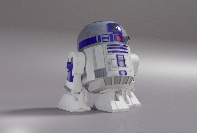 R2D2 Chibi Fan Art Star Wars 3D print model_1