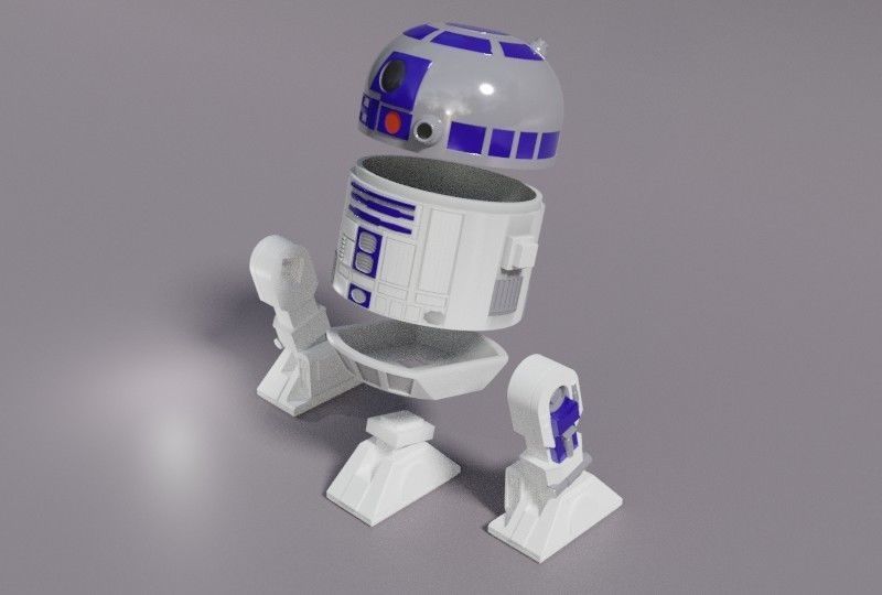R2D2 Chibi Fan Art Star Wars 3D print model_3