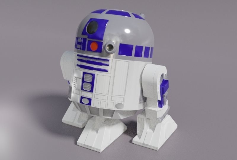 R2D2 Chibi Fan Art Star Wars 3D print model_2