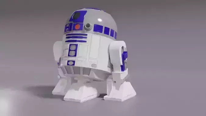 R2D2 Chibi Fan Art Star Wars 3D print model