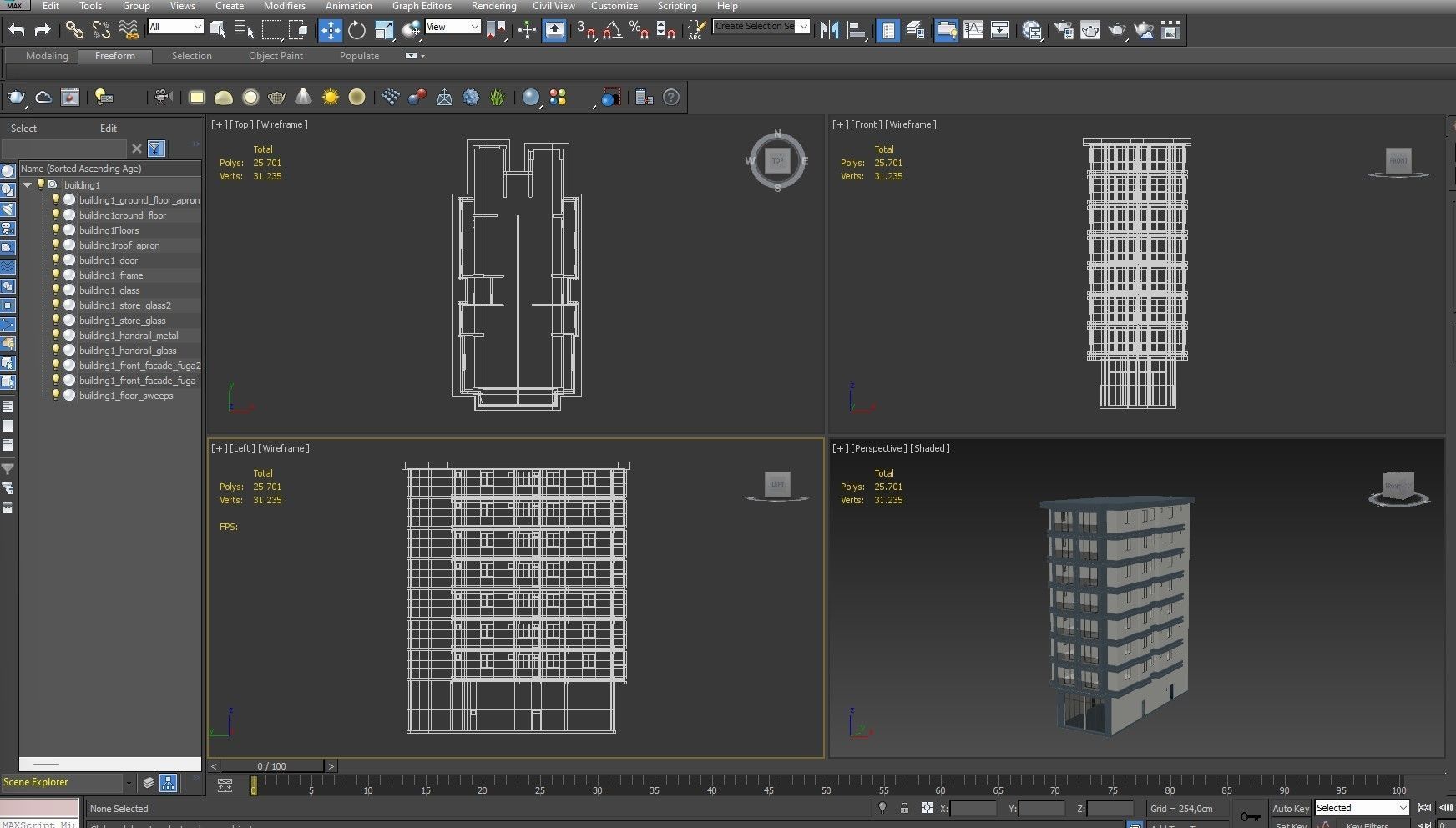 Residential Apartment Building 1 3D model_10