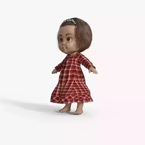 Cartoon Baby Girl Rigged