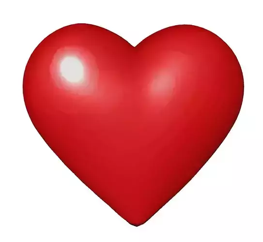 3D Heart red