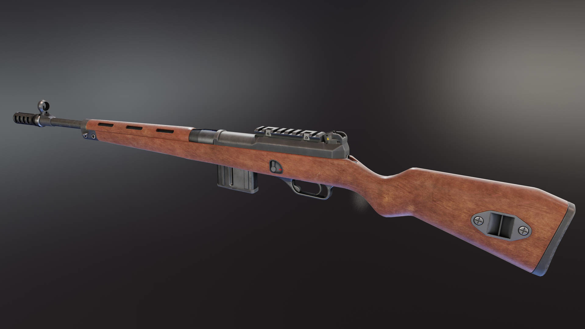 HK SL7 Rifle Low-poly 3D model_1