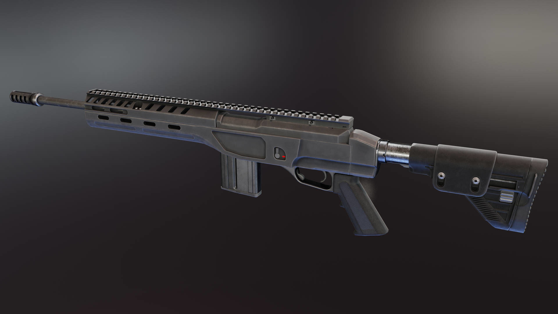 HK SL7 Rifle Low-poly 3D model_5