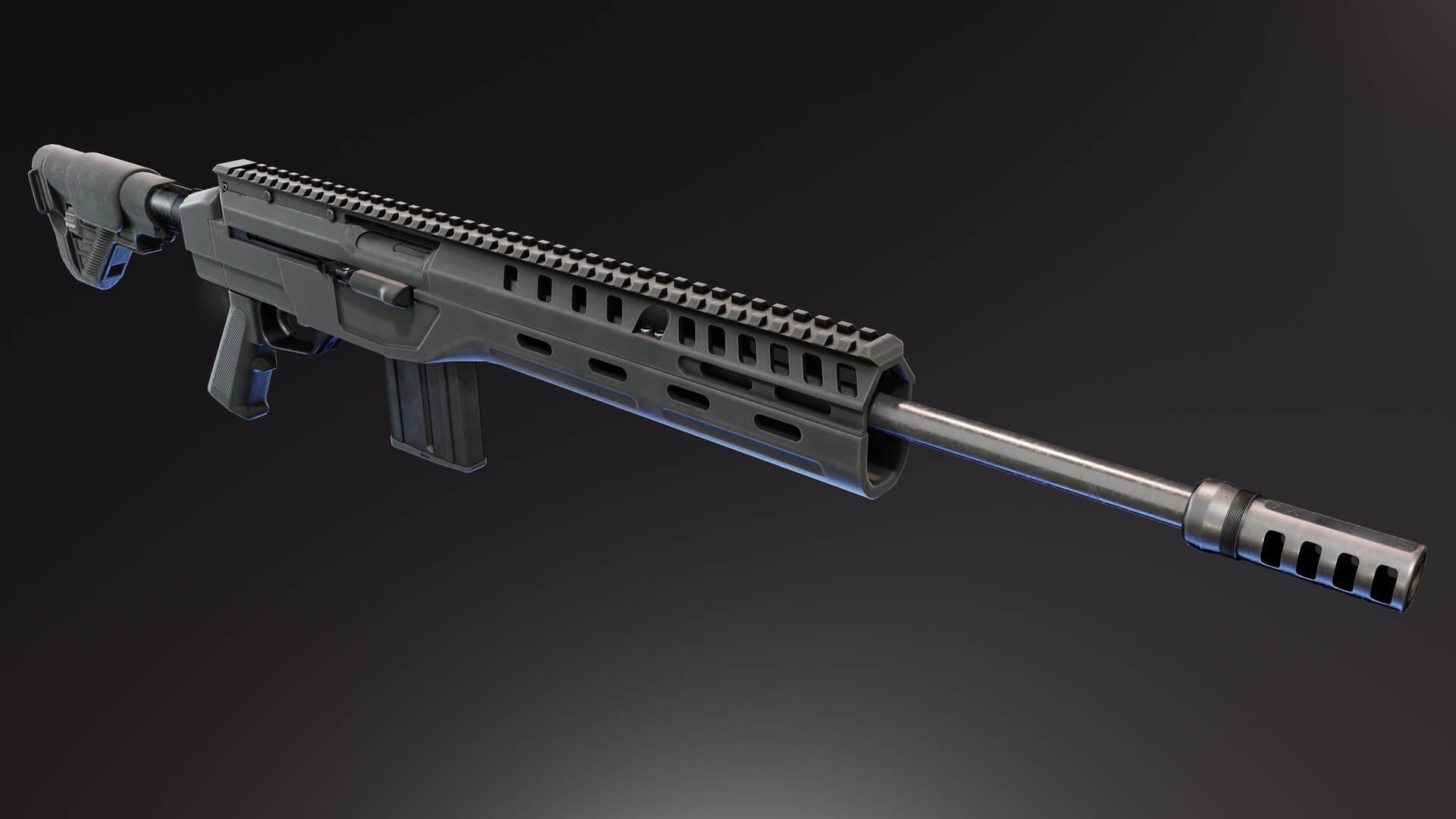 HK SL7 Rifle Low-poly 3D model_6