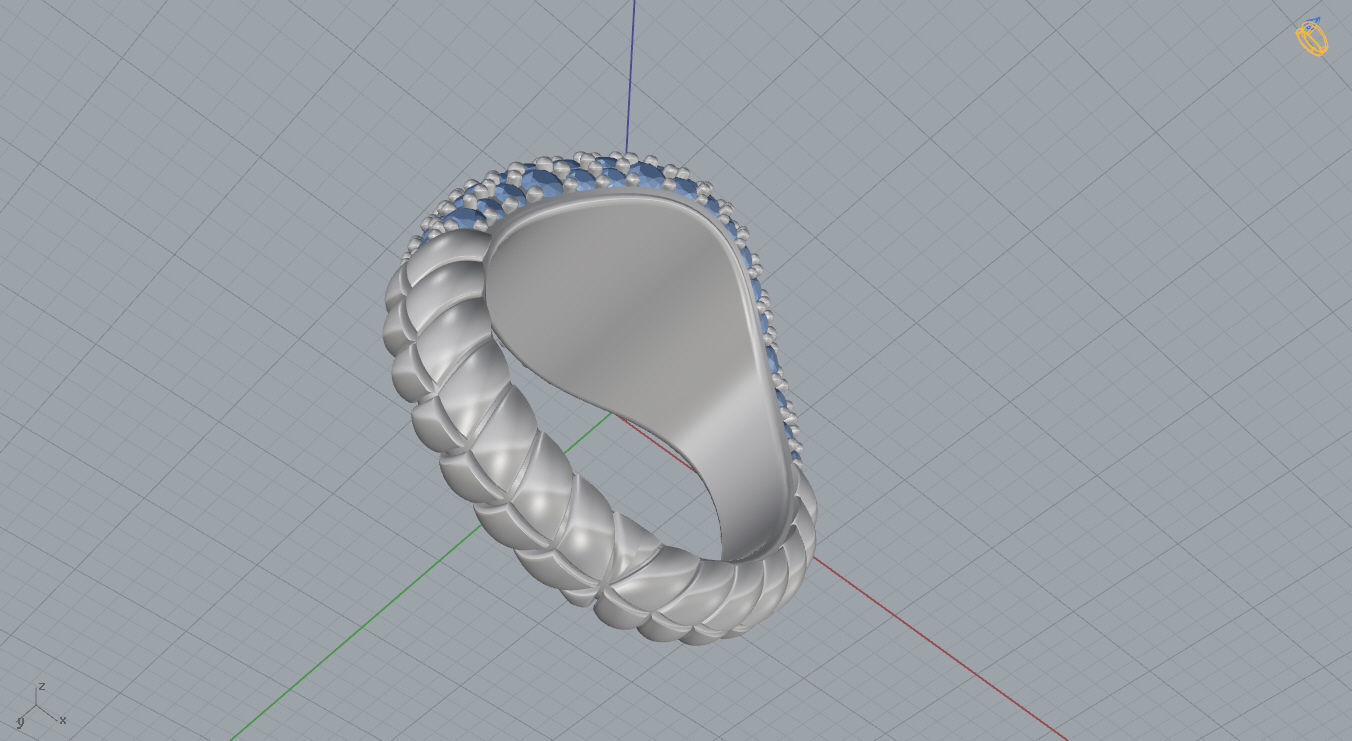 David Yurman Ring 3D print model_11