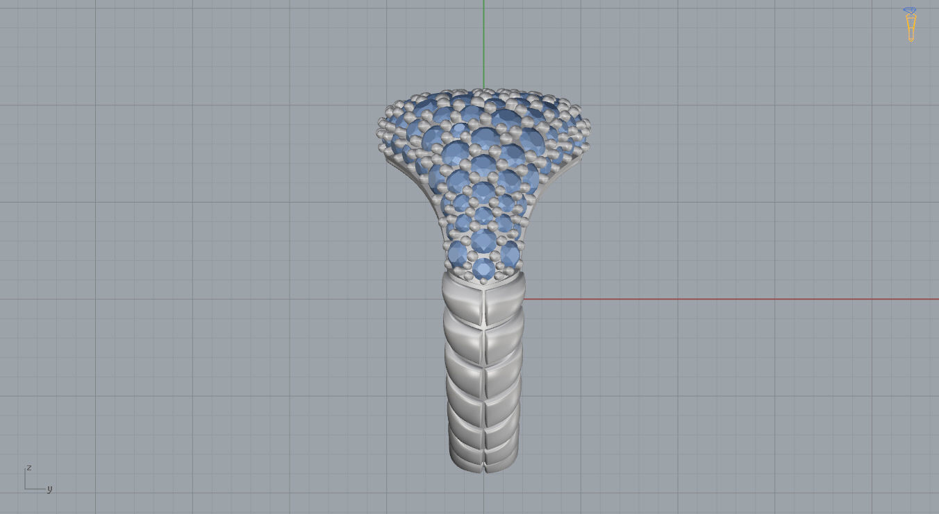 David Yurman Ring 3D print model_9