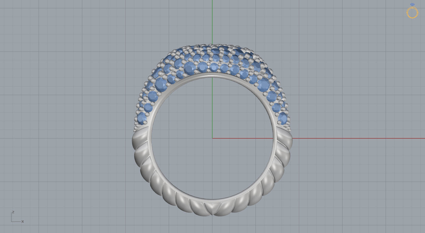 David Yurman Ring 3D print model_7