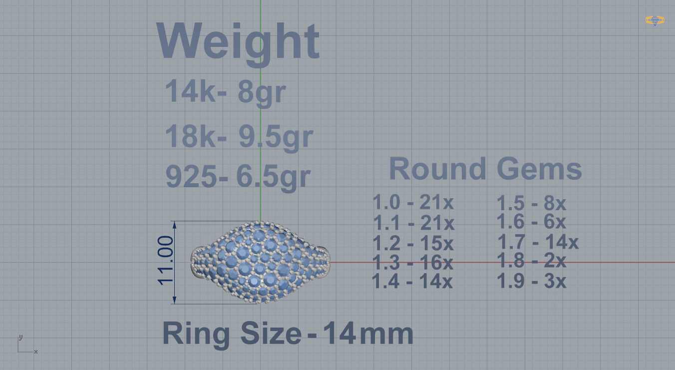 David Yurman Ring 3D print model_3