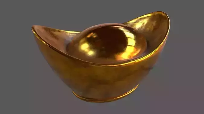 Gold Chinese Ingot Sycee