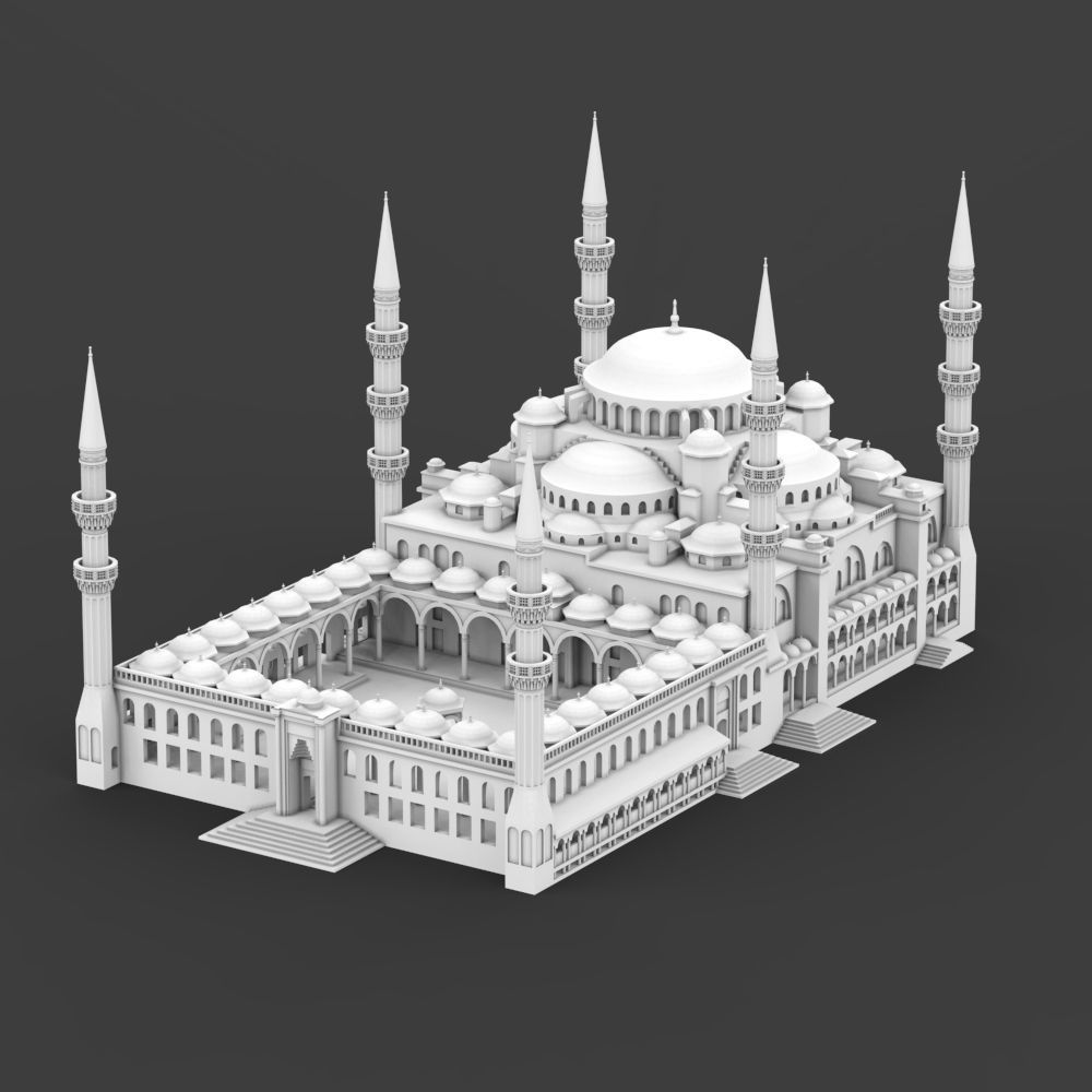 The Blue Mosque 3D print model_1