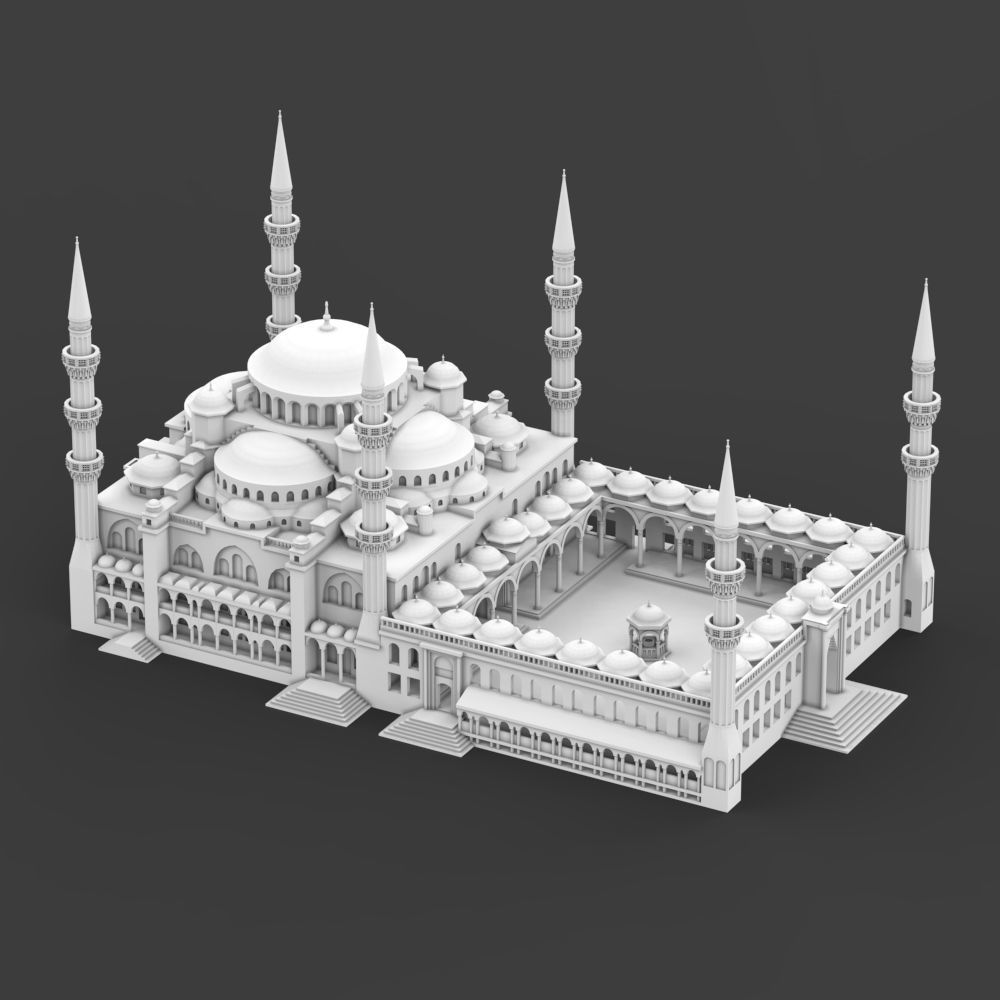 The Blue Mosque 3D print model_4