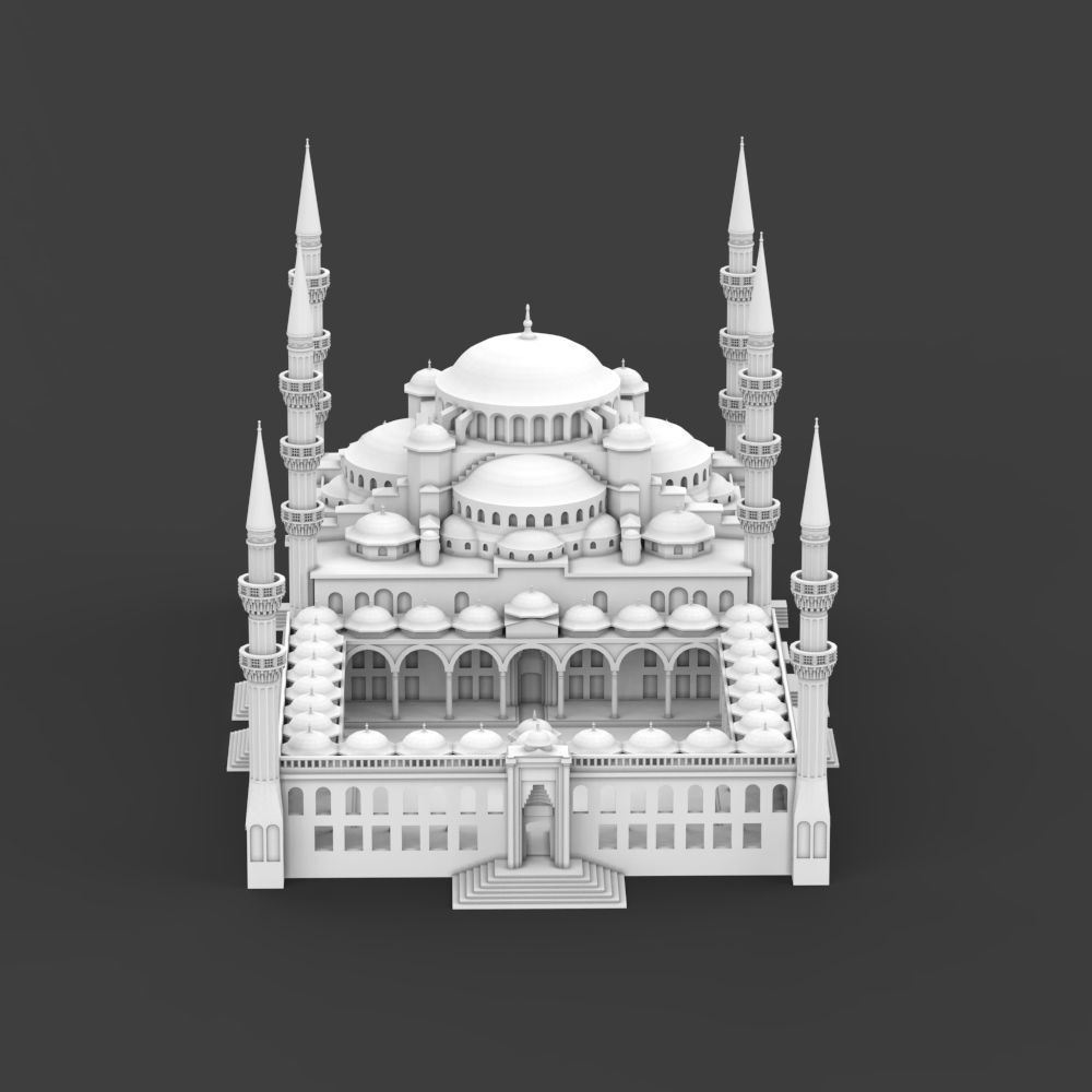 The Blue Mosque 3D print model_2