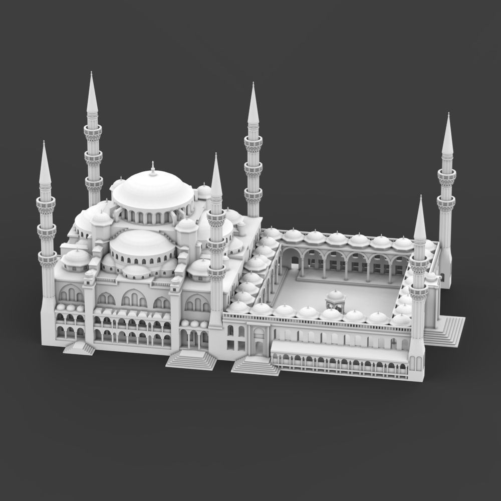 The Blue Mosque 3D print model_5