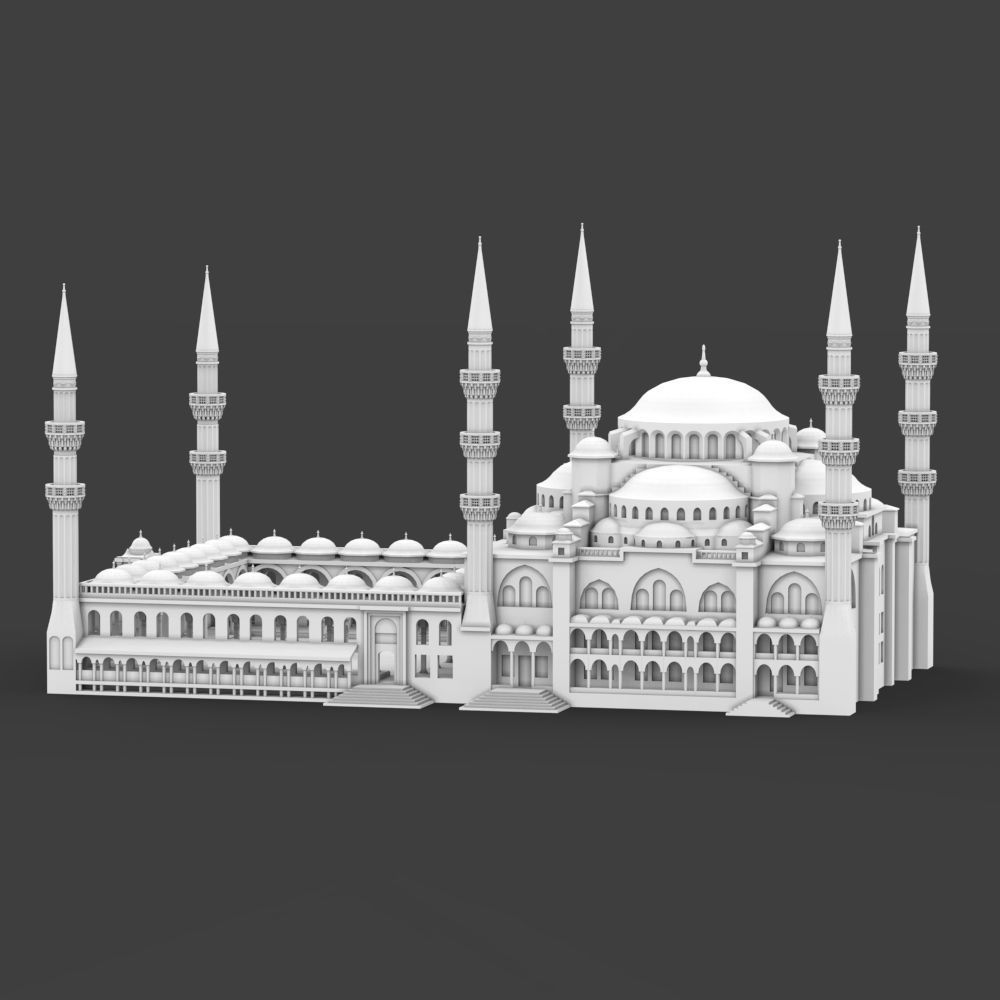 The Blue Mosque 3D print model_11