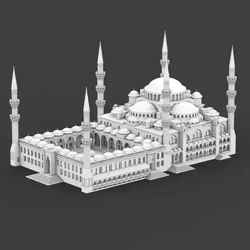 The Blue Mosque 3D print model