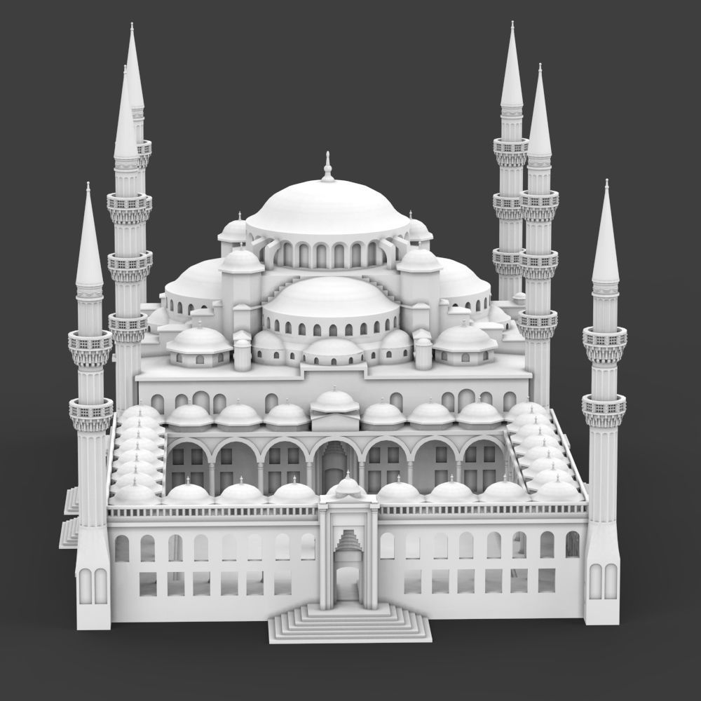 The Blue Mosque 3D print model_12
