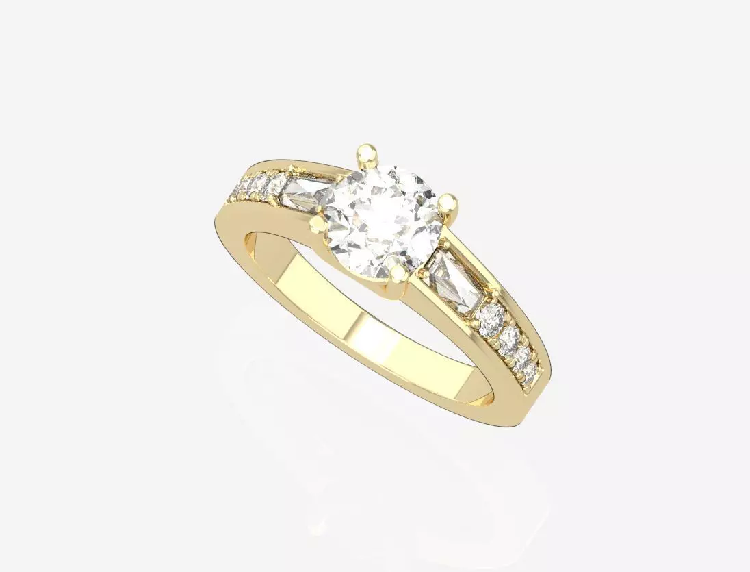 gold ring code 9 3D print model