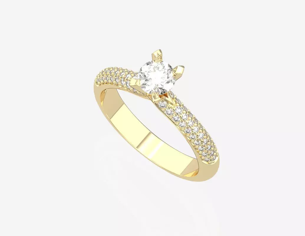 gold ring code 5 3D print model
