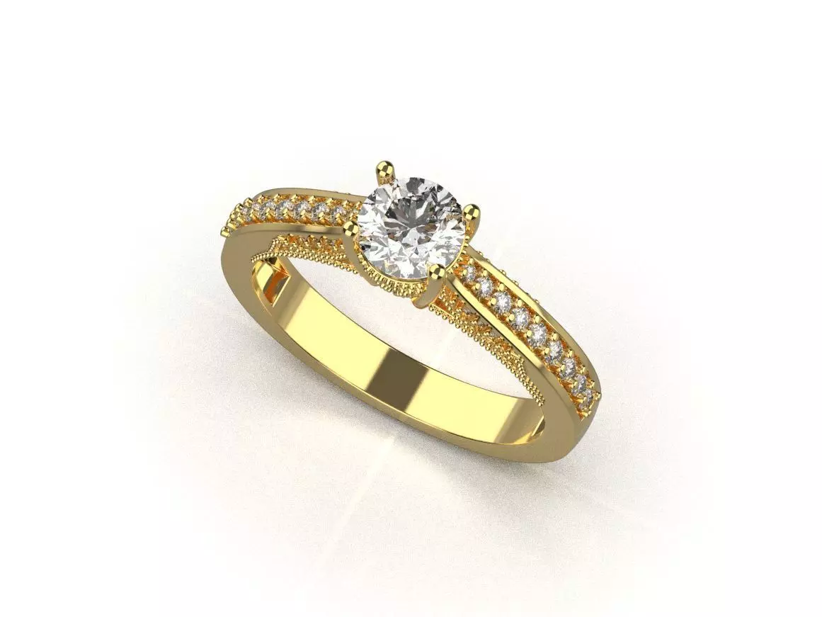 gold ring code 34 3D print model