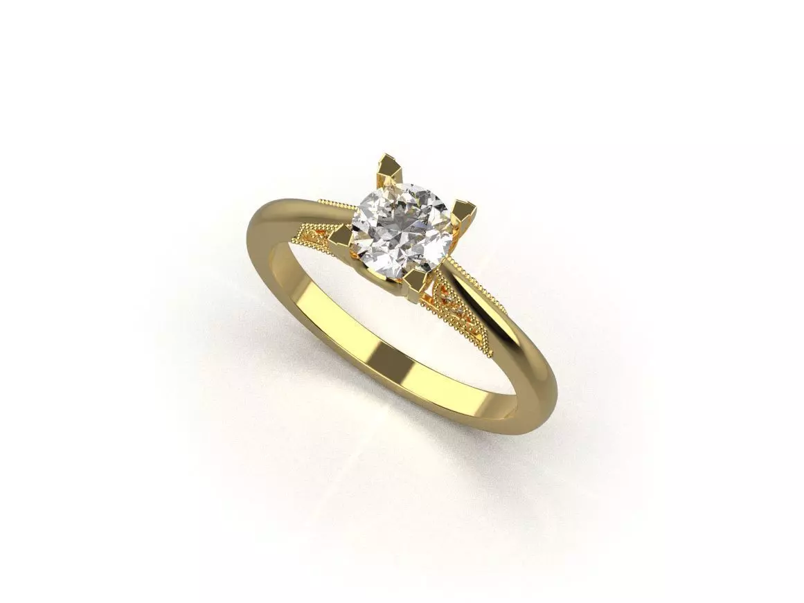 gold ring code 33 3D print model