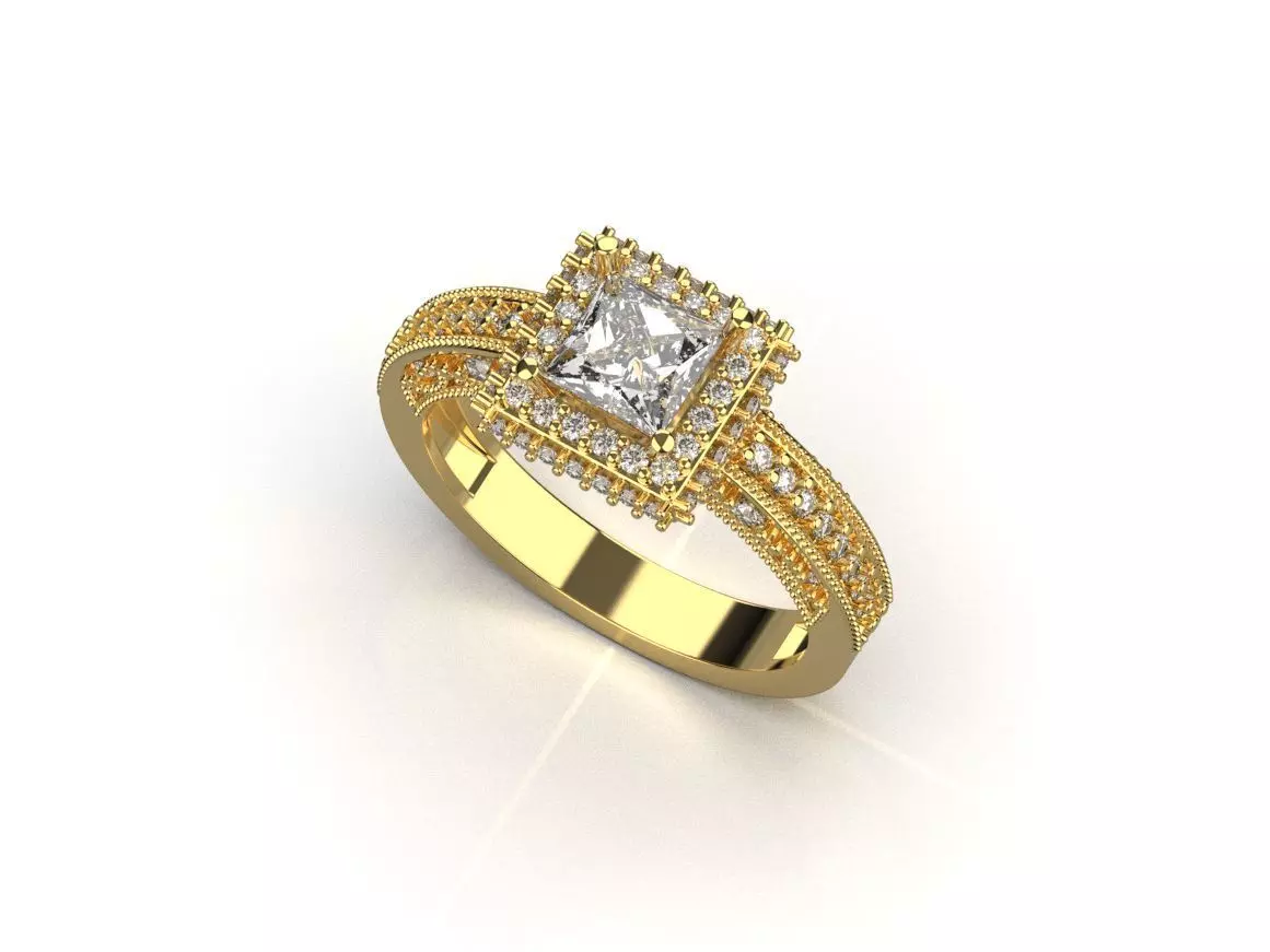 gold ring code 30 3D print model