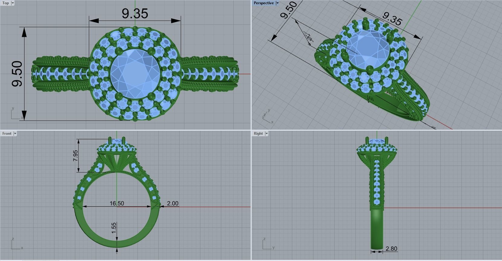 gold ring code 27 3D print model_1