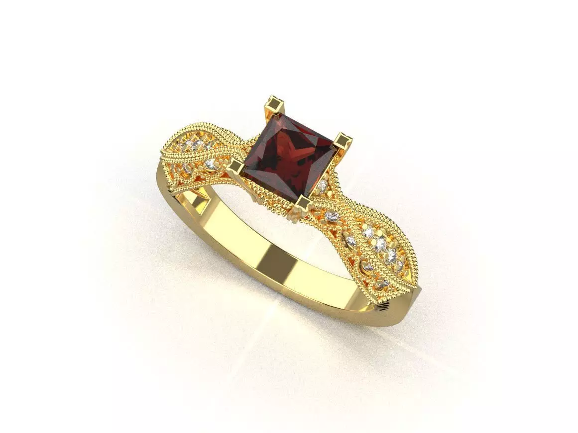 gold ring code 25 3D print model
