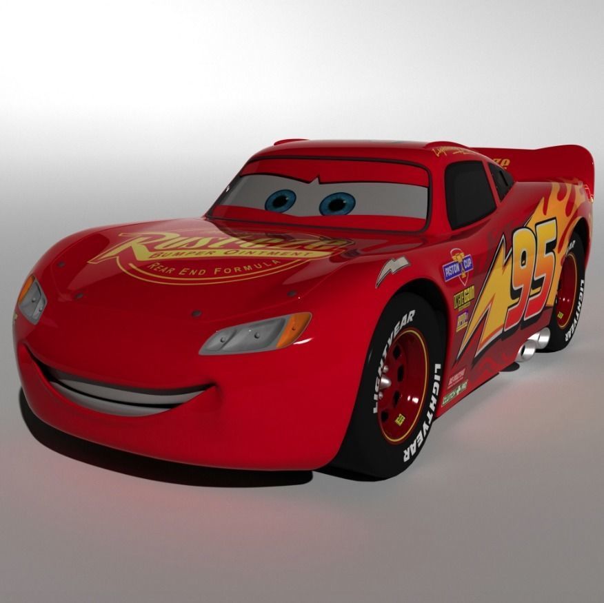 Mcqueen Lightning Cars 3D model High quality 3D print model_1