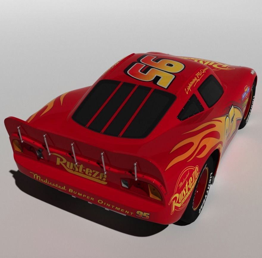 Mcqueen Lightning Cars 3D model High quality 3D print model_2