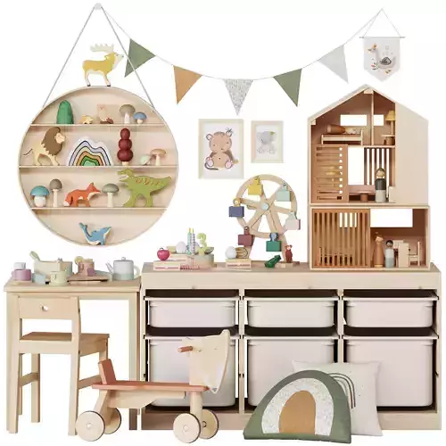 children decor set 15 3D model