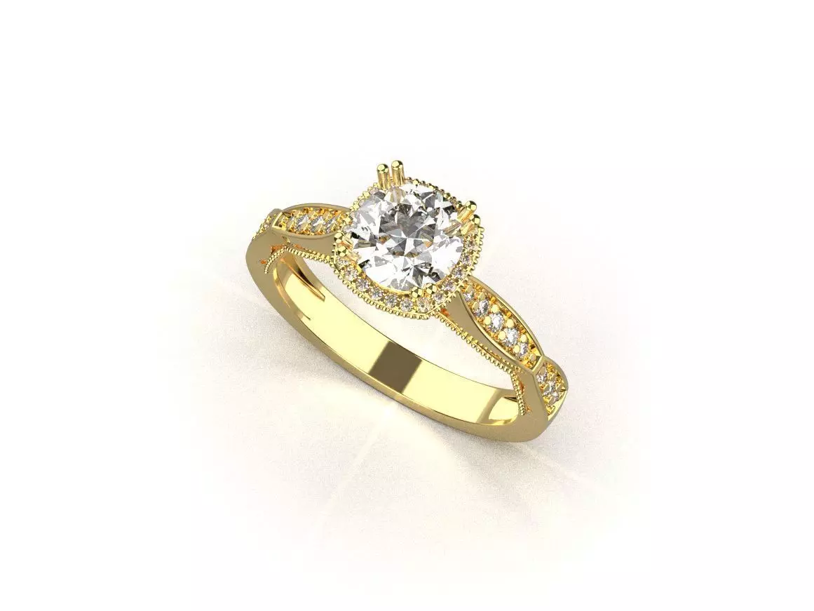 gold ring code 20 3D print model
