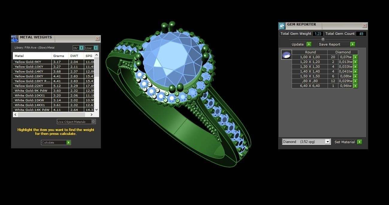 gold ring code 19 3D print model_2