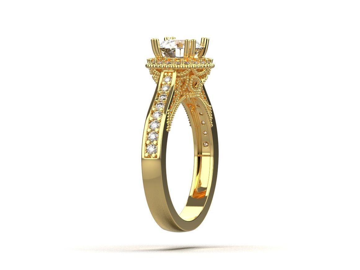 gold ring code 19 3D print model_13