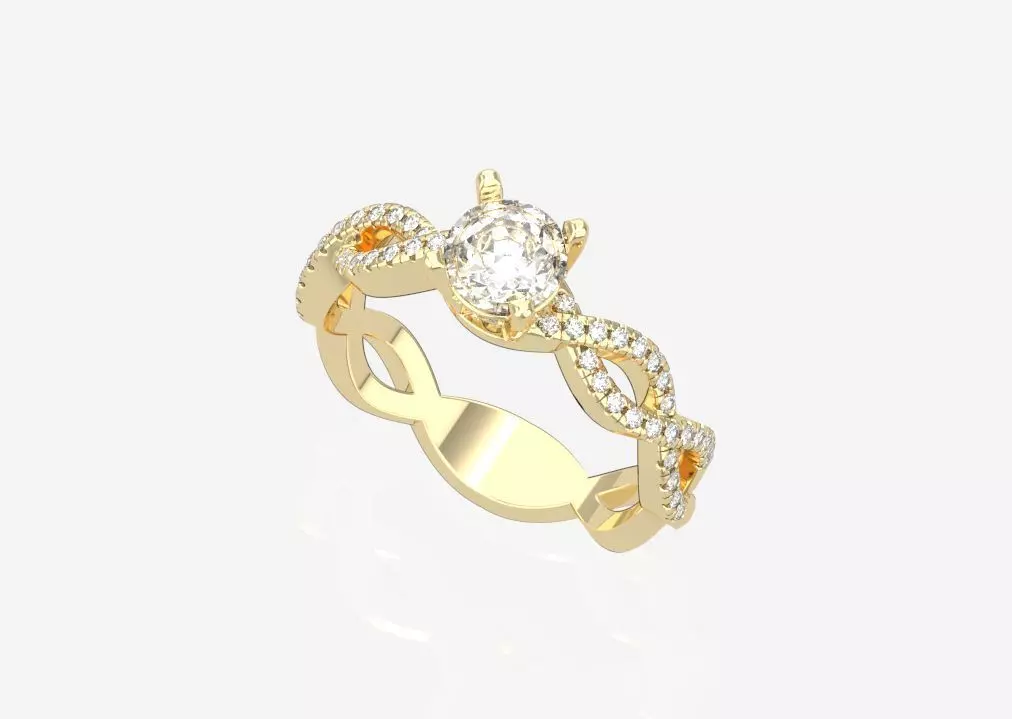 gold ring code 18 3D print model