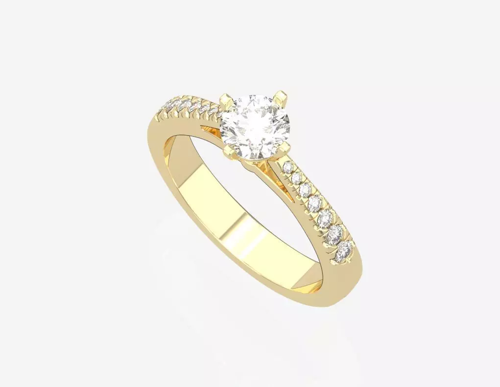 gold ring code 14 3D print model