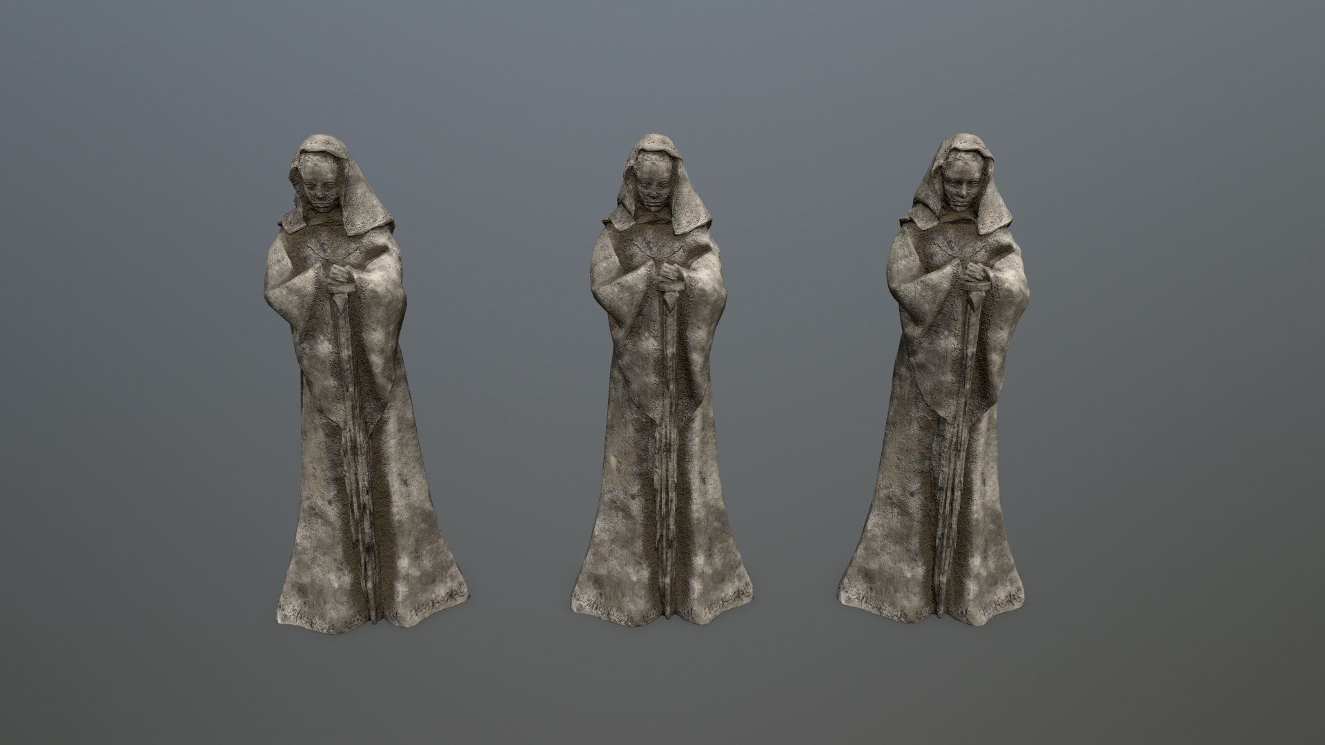 statue Low-poly 3D model_9